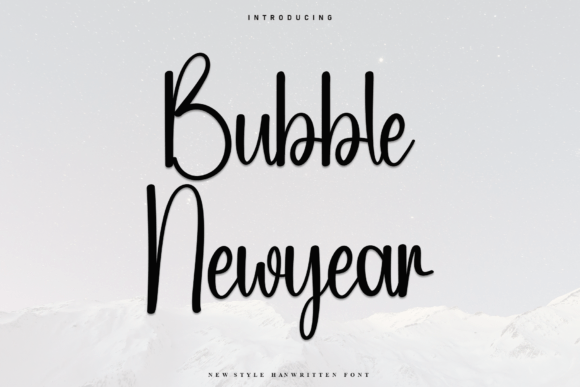 Bubble Newyear: A Handwritten Typeface for Calm Editorial Design