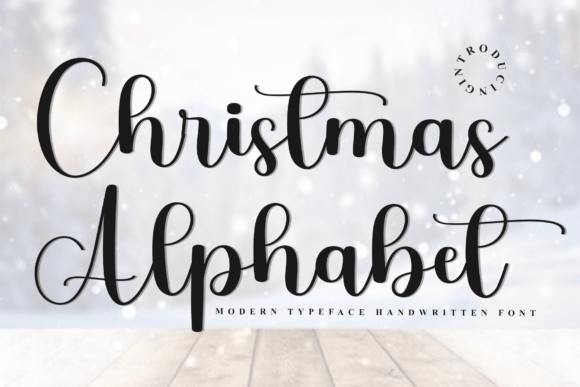 Christmas Alphabet Font for Web Design